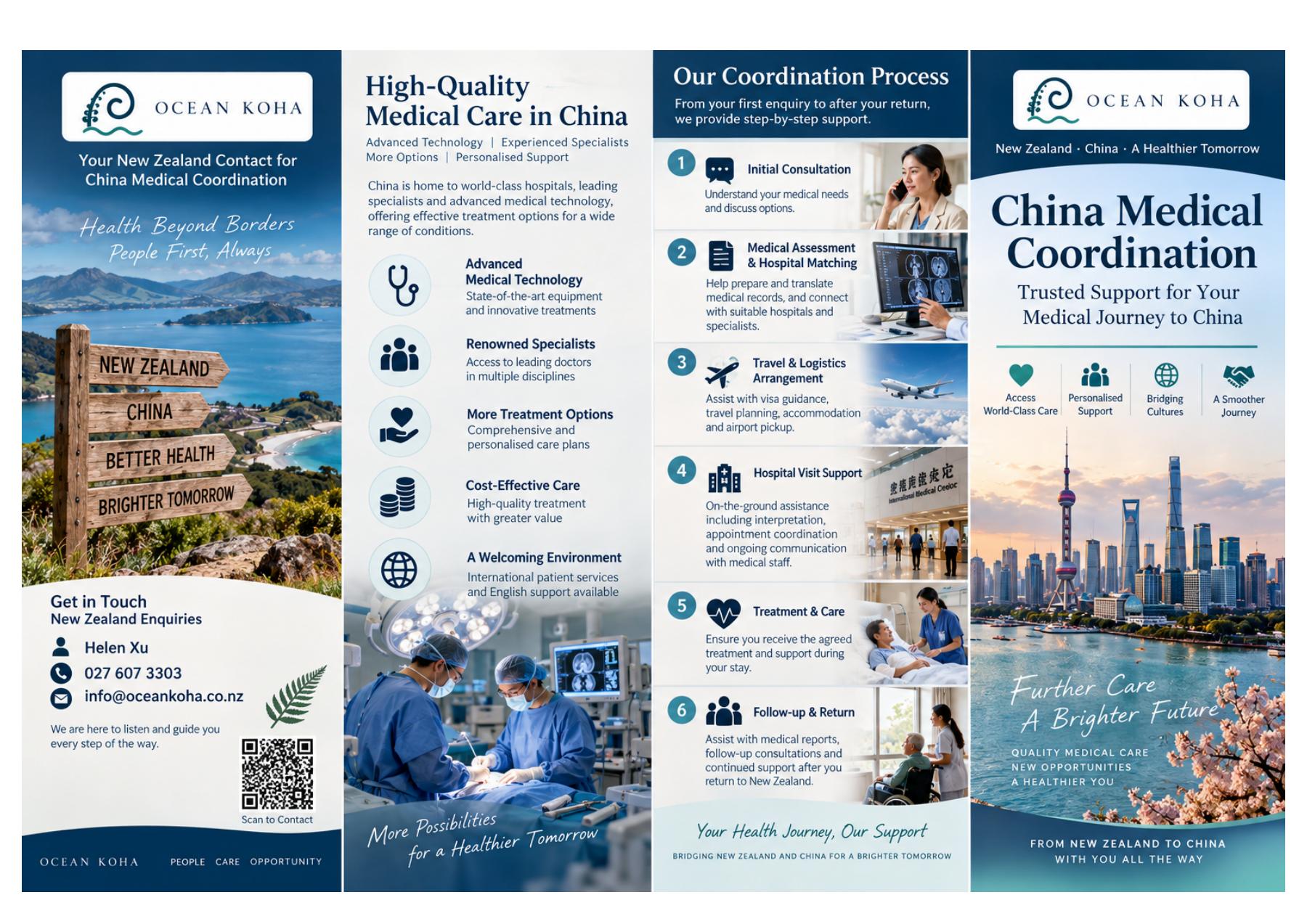 Ocean Koha brochure showing its introduction, coordination process and New Zealand contact details